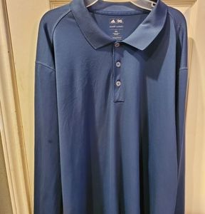 ADIDAS PUREMOTION 2XL GOLF BLUE LONG SLEEVE SHIRT